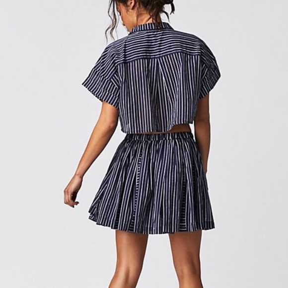 NWOT Free People Prepped Striped Skort - Picture 2 of 2